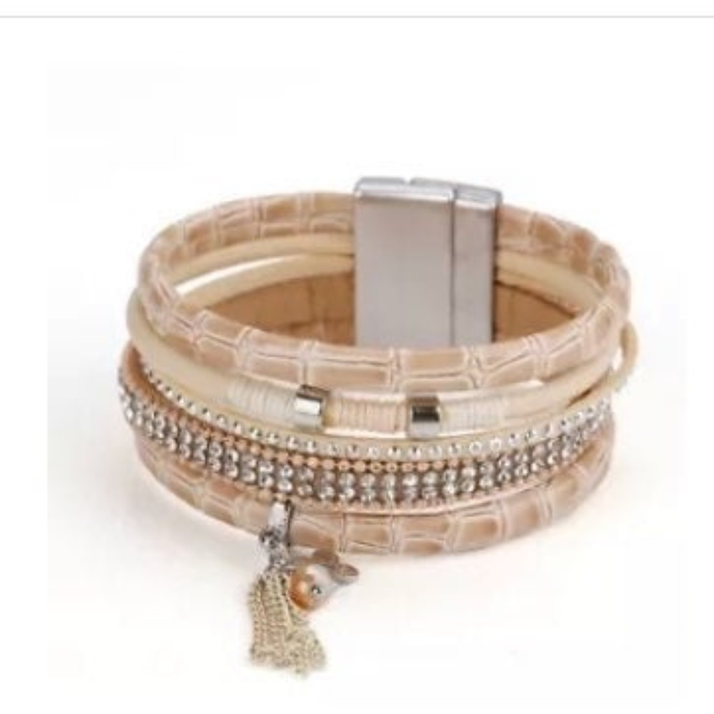 NWT Boho Leather Wrap Bracelet